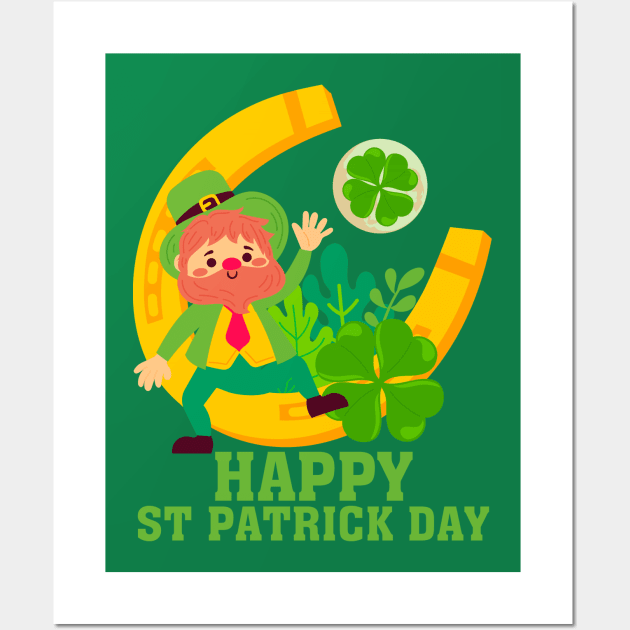 Happy st patrick day Wall Art by malkoala